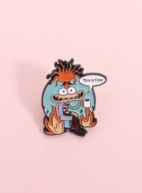 THIS IS FIME幽默卡通动画人物胸针金属徽章衣服包扣针装饰品勋章