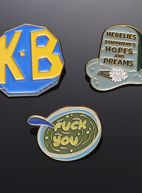 蜡笔小新春日部防卫队K.B胸针金属徽章衣服包包别针配饰卡通勋章