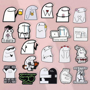 简约风表情可爱小人物胸针搞怪趣味个性服饰包包配饰扣针勋章