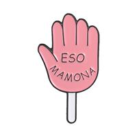 ins Pink Spanish slang metal brooch, Latin American gossip, funny and quirky girl backpack decoration thumbnail 2