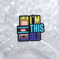 Nostalgic brooches, floppy disks, video tapes, magnetic tapes, fun text pins, retro collection badges from the 1990s thumbnail 8