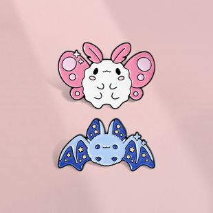 可爱飞蛾蝙蝠造型胸针金属徽章甜系男女学生闺蜜情侣衣服配饰勋章