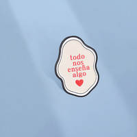 Gentle and healing text brooches in Spanish, "Everything Can be Taught" brooches, niche artistic accessories thumbnail 2