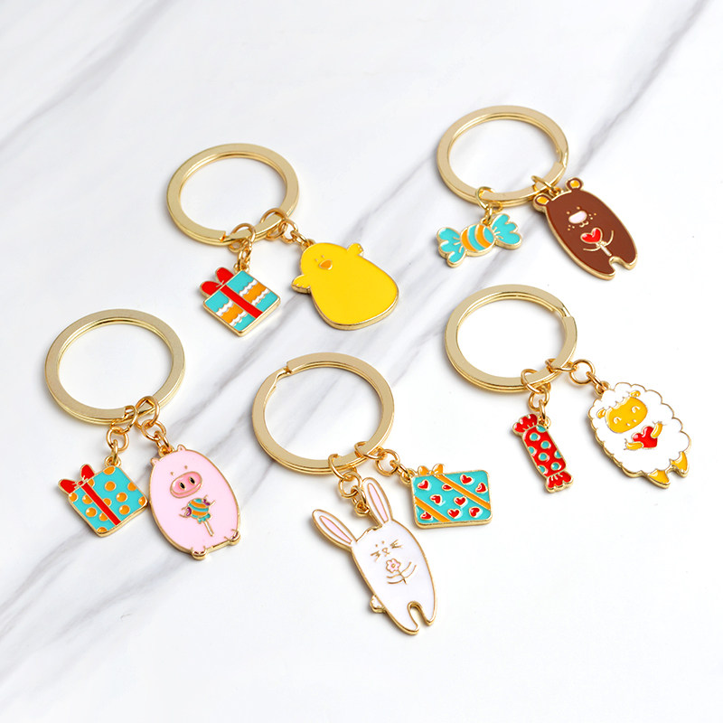 日系可爱钥匙扣金属钥匙环合金滴油创意卡通钥匙扣朋友礼物挂饰品在类目 服饰配件/皮带/帽子/围巾, 鞋包/皮带配件, 包配件, 钥匙扣中 - 来自Buy2taobao.com提供专业的淘宝代购服务