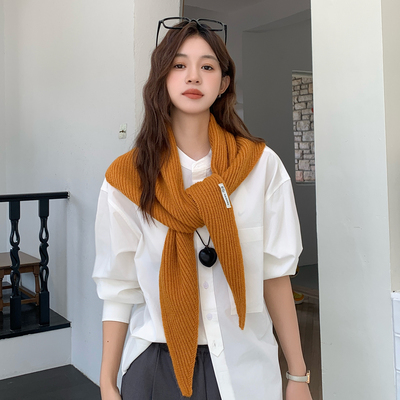 高级感三角巾女2025新款秋冬季外搭披肩针织保暖围巾春季时尚围脖