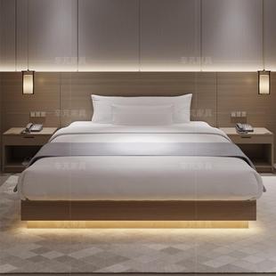 酒店专用床宾馆家具标间全套五星级全季定制床箱民宿客房双人大床