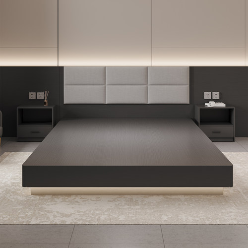 酒店专用床宾馆家具标间全套民宿客房双床全季五星级高端定制床箱