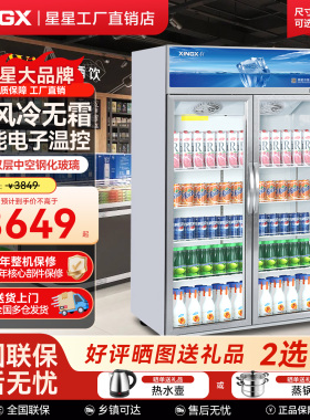 星星商用立式风冷冷藏展示柜