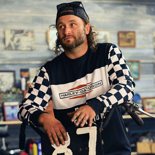 哈雷摩托车骑行服透气快干衣男款