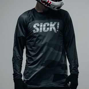 骑行服男女 复古越野摩托车机车服SICK速干拉力T恤防晒速降服长袖