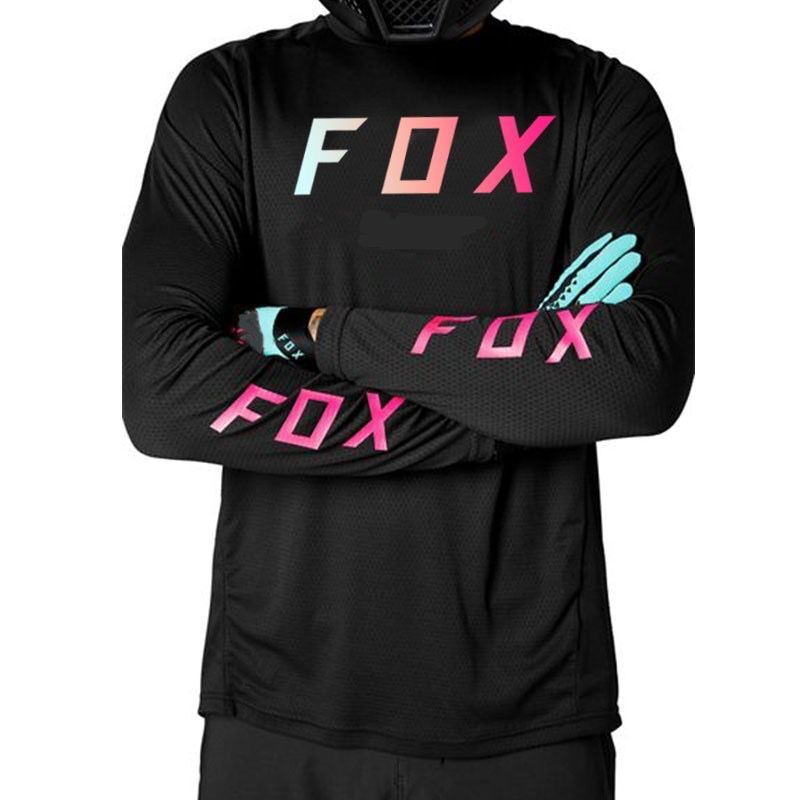 热销FOX速降服山地自行车越野摩托赛车长袖速干衣户外t恤休闲服