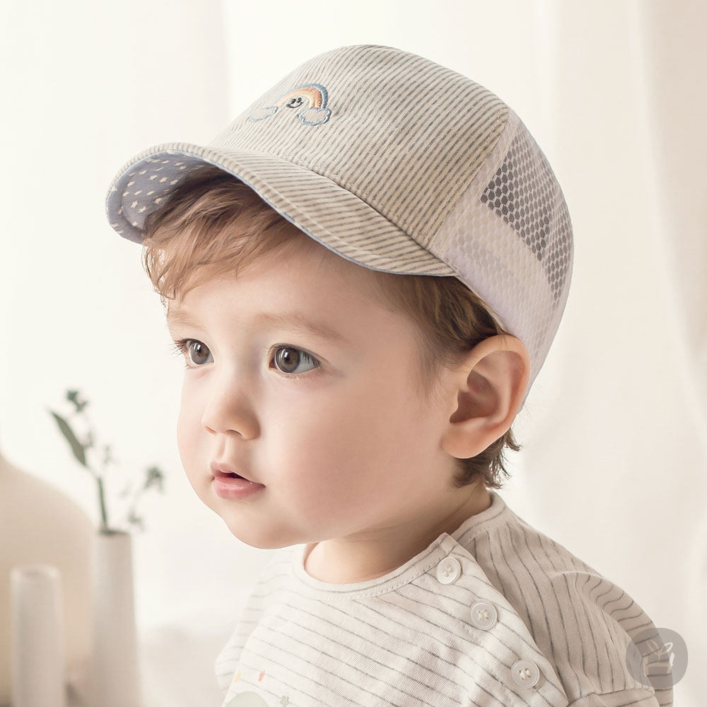 韩国进口婴儿童帽子男女宝宝夏季潮款透气网面遮太阳棒球帽鸭舌帽