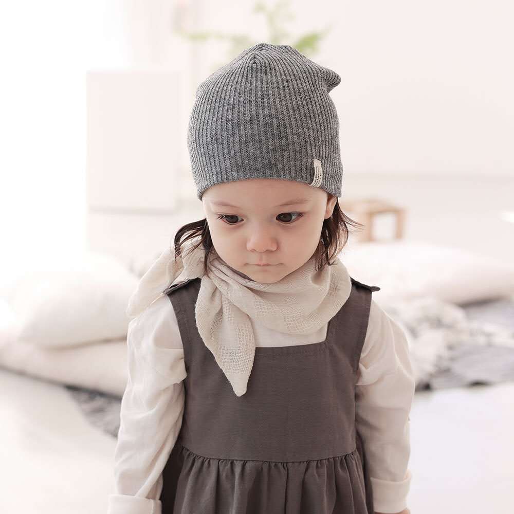 applecat针织棉婴儿童套头帽子