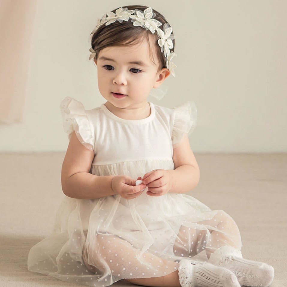 韩国进口婴儿春夏款童装 连身包屁衣公主哈衣女宝宝棉质连体爬服