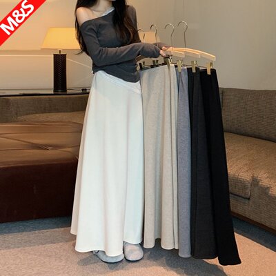 白色半身裙女秋冬新款加