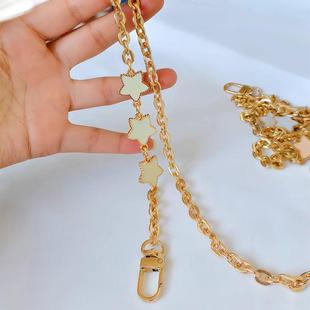 背包链条配件链挂饰o形小包带子双面五角星星短链条包带斜挎金属