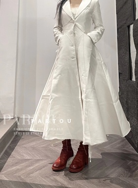 ISAEI 白色丝毛拼接外套 PARTOU品牌集合店