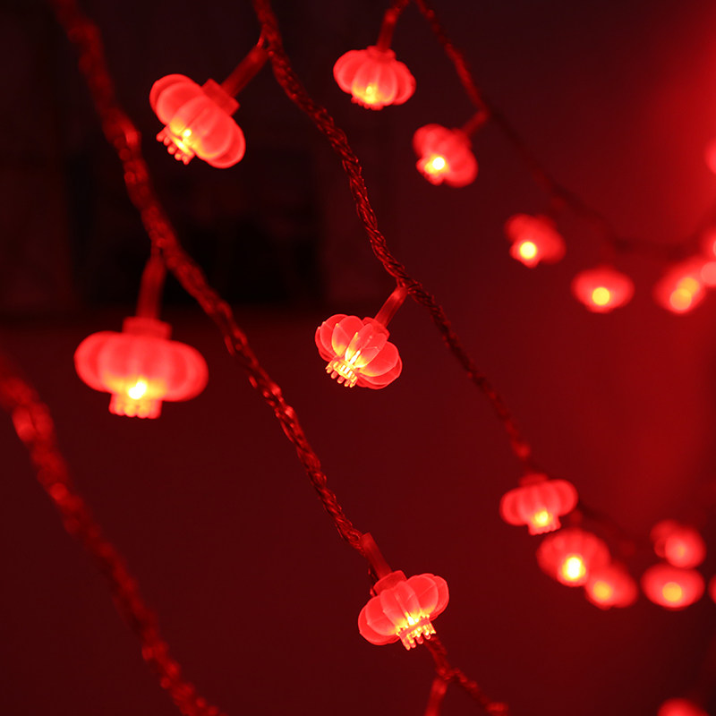 小红灯笼led彩灯闪灯串灯新年装饰元宵春节家用过年布置节日挂灯