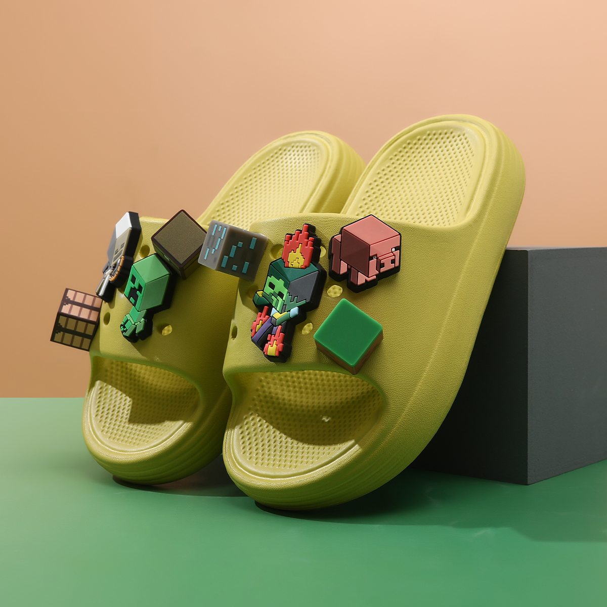 我的世界儿童拖鞋男童凉拖鞋男孩