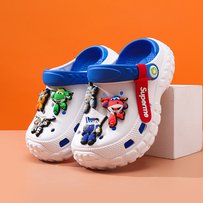 超级飞侠儿童洞洞鞋男童拖鞋夏季