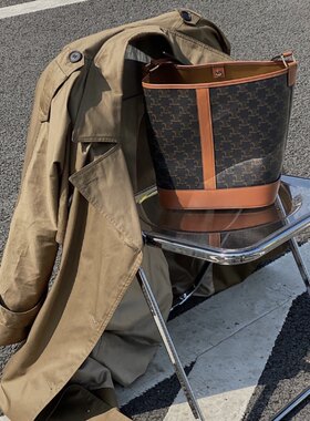 ANTI新宠 复古老花凯旋门女包真皮水桶包LISA中古包斜挎包内胆包