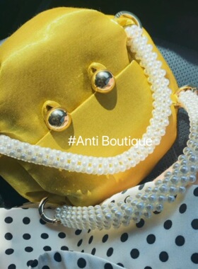 【Anti定制】0711丝绸珍珠包绸缎包多色Nino Satin手工水饺包手拎
