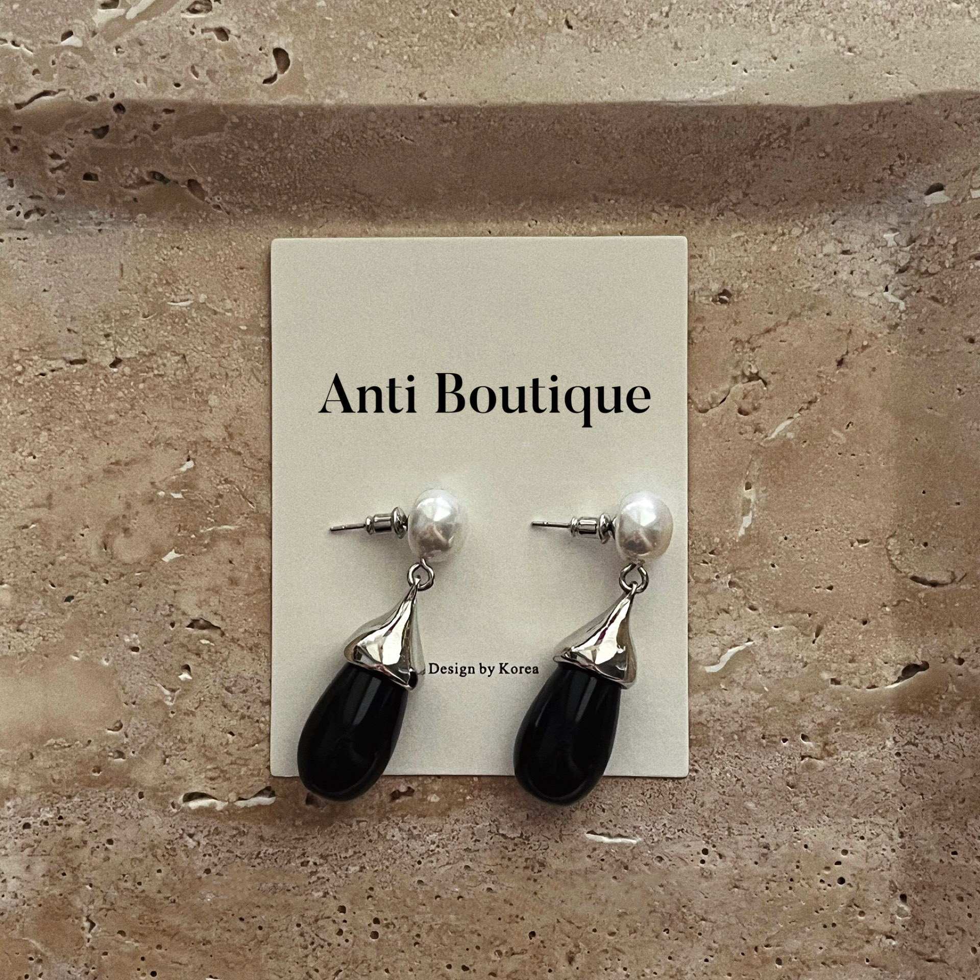 ANTI定制珍珠耳环925银小众优雅