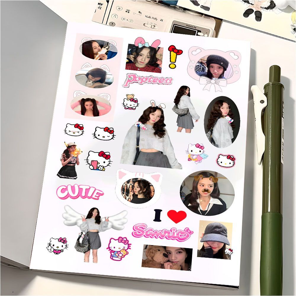 jisoo拼贴素材】ins高颜值金智秀切膜贴纸kpop女团blackpink咕卡