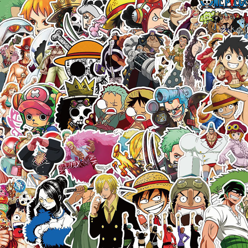 100张海賊王动漫贴纸热血航海王草帽路飞海贼猎人索隆贴画