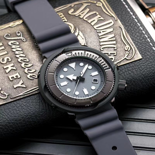 夜光旋转单日历胶带手表石英表男士手表防水手表复刻 10号