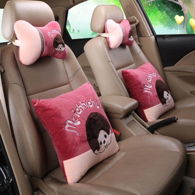汽车抱枕四季车内腰靠车上用靠垫可爱护腰靠枕枕头一对车用抱枕