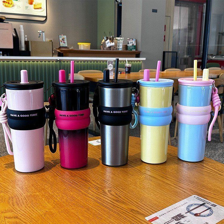 新款316不锈钢保温杯简约时尚大容量保温杯陶瓷内胆便携车载水杯