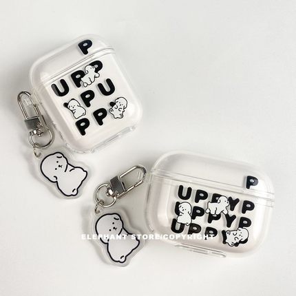 个性狗airpods1/2代保护套苹果pro3代耳机壳透明软可爱防摔创意