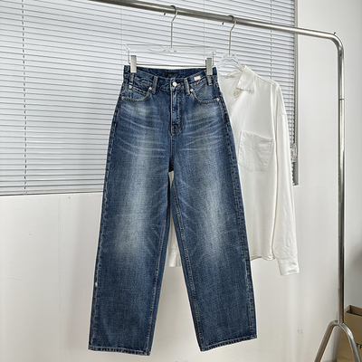 丽家swan*ory 小整款@看上直接入手哈！基础复古蓝水洗高腰牛仔裤