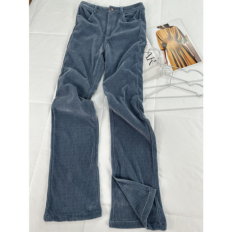 包邮 欧美出口za*家高个子上车！韩系通勤显chic高腰微喇开叉长裤,女装/女士精品,休闲裤,淘宝优惠券,粉丝福利购,淘宝优惠卷