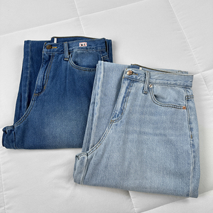 外贸单 大pai剪系列！经典普洗基础无弹阔腿裤 日常百搭牛仔裤