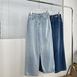 外贸单 大pai剪系列！超安利高个z基础加长直筒裤 百搭水洗牛仔裤