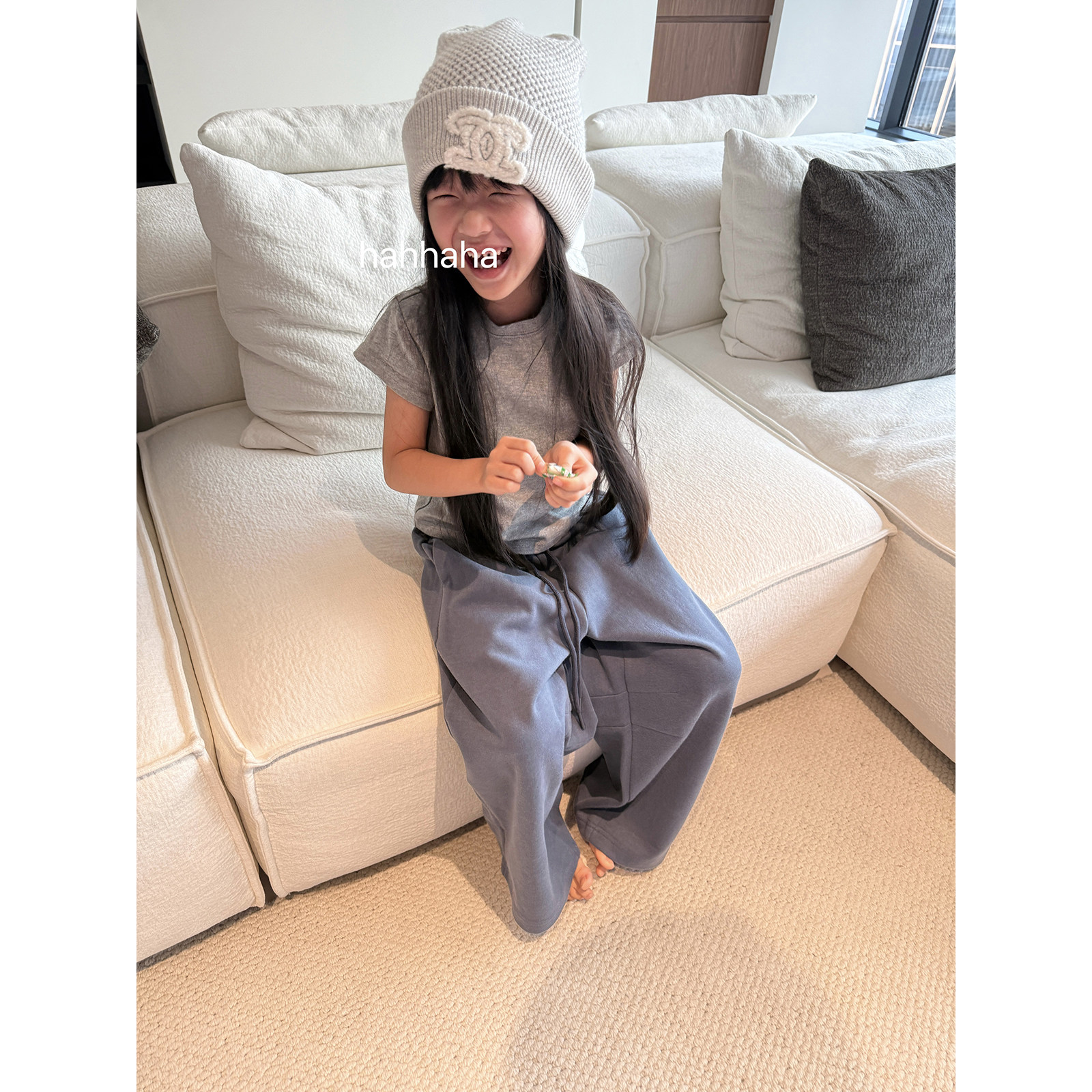LaiLai 松弛随性*磨毛棉舒适保暖中大童秋冬卫衣裤休闲裤女童长裤