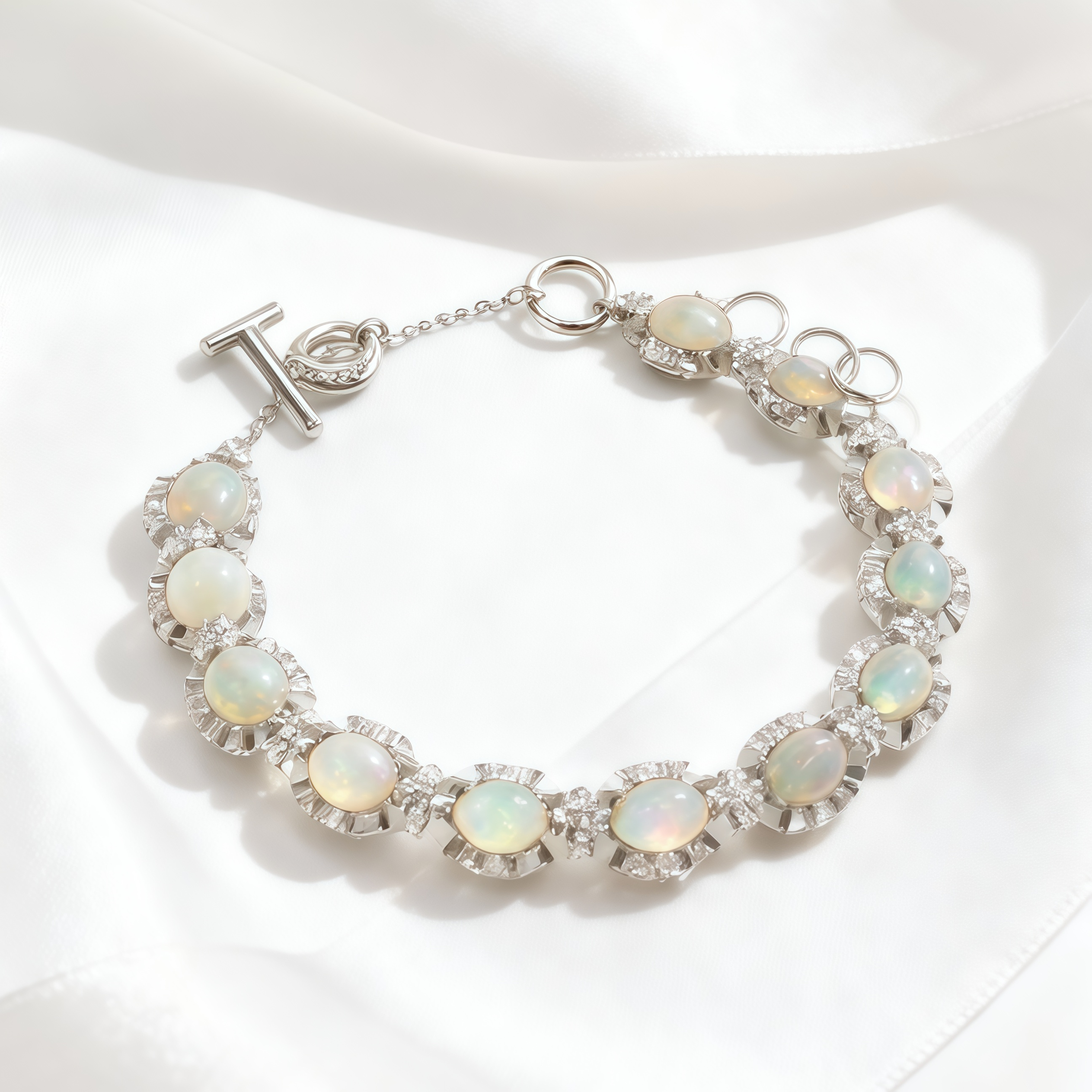 欧泊宝石女士小众高级感手链