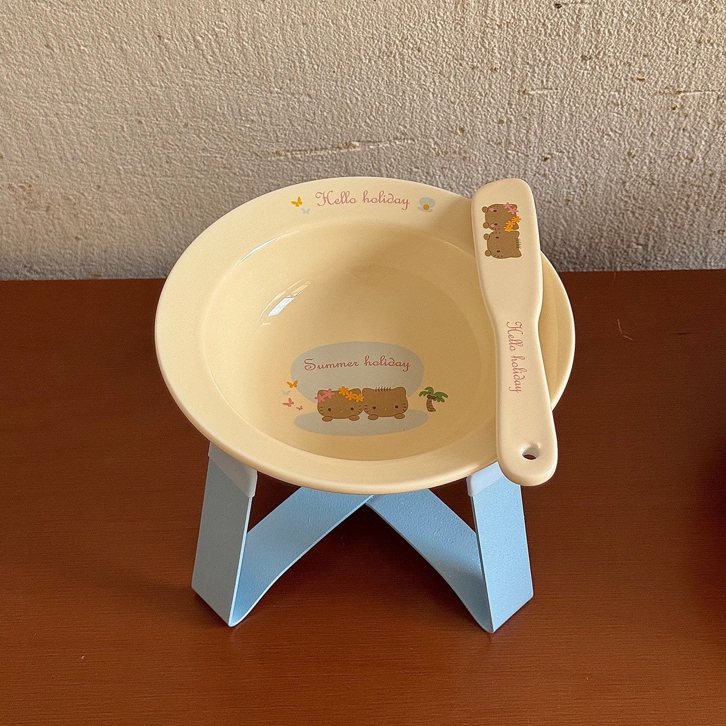黑皮kt小猫可爱宠物碗陶瓷猫碗狗碗湿粮碗喝水碗飞碟碗护颈增高架图片