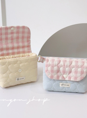 韩国进口绗棉ccd数码相机包ins风小清新手提便携卡片机收纳保护套