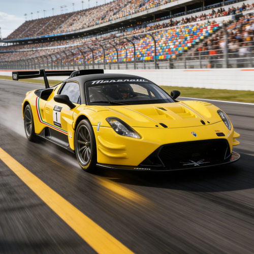 1/32玛莎拉蒂GT2合金汽车模型仿真赛车摆件滑行玩具车带防尘罩