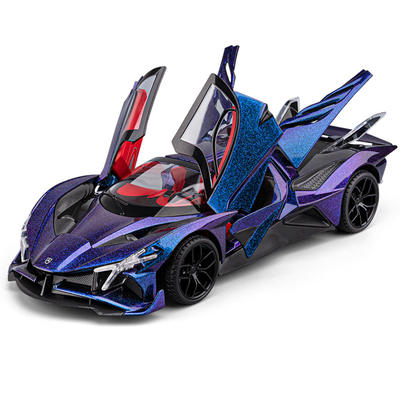 新款 1:18阿波罗EVO仿真合金跑车男孩玩具车声光模型摆件