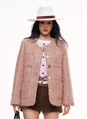 CHILL ZOEY外套女高级感月坠沧海小香风上衣2025冬季新款官方授权