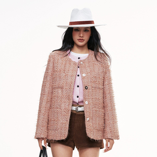 官方授权 新款 CHILL ZOEY外套女高级感月坠沧海小香风上衣2025冬季