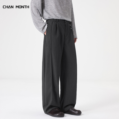 CHANMONTH秋季休闲黑色西裤男士