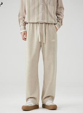 CHAN MONTH美式潮牌石墨烯秋冬宽松运动休闲裤男长高街直筒长裤子