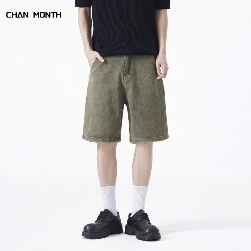 CHANMONTH美式复古水洗牛仔短裤