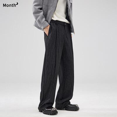 休闲裤CHANMONTH美式麂皮绒垂感