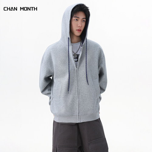CHANMONTH秋季新品美式连帽卫衣